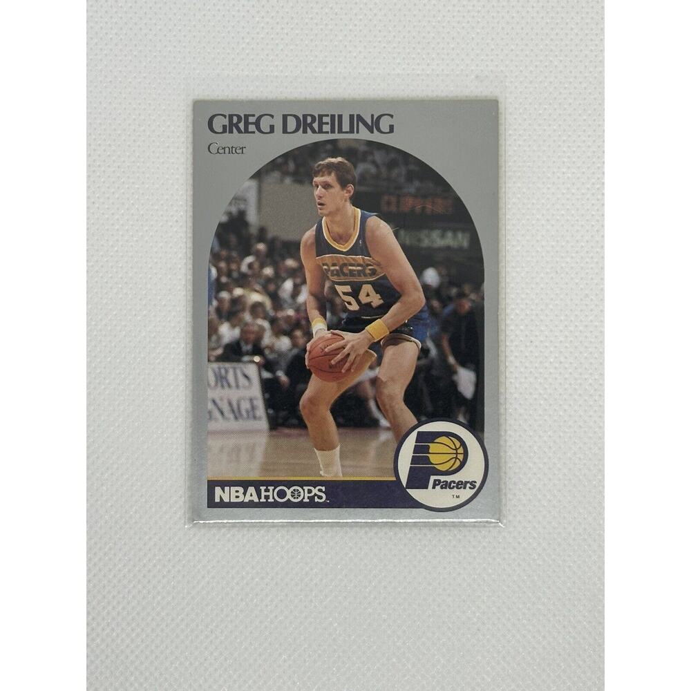 1990-91 Hoops Indiana Pacers Basketball Card #132 Greg Dreiling Rookie